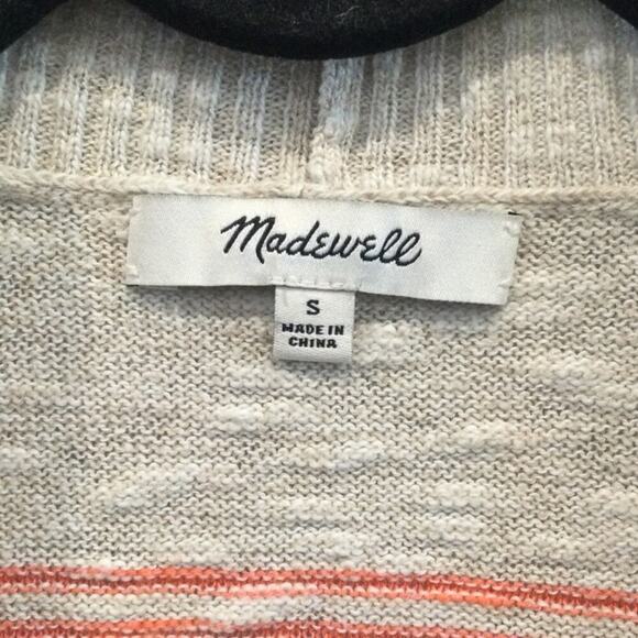 Madewell Womens Open Cardigan Sweater Size Small Open Stripe Preppy Casual Fall - Picture 4 of 11